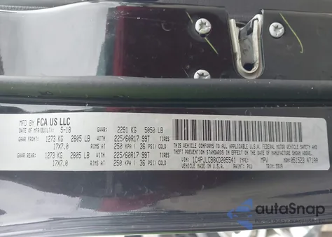 2019 Jeep Cherokee Latitude Fwd from USA, damaged, VIN 1C4PJLCB8KD205541